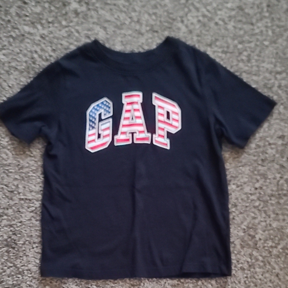 GAP Blue Short Sleeve Tee with Patriotic Logo